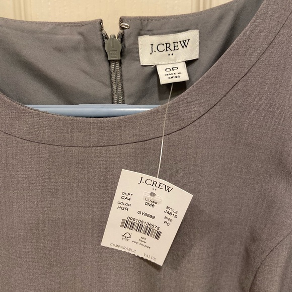 NWT J Crew Suiting Dress in Heather Gray (Size: 0P) - Picture 3 of 4